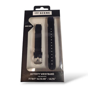 End Scene Fitbit Alta HR / Alta Silicone Wristband Black One Size NEW